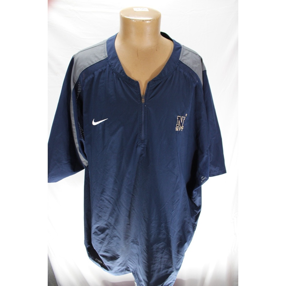 Nike Storm Fit Short Sleeve Pullover Navy University Baseball Navy‎ Size XL